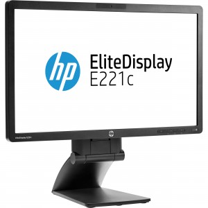Monitor LED IPS 22" HP EliteDisplay E221c, FULL HD, DVI, VGA, 3XUSB,  7ms GTG black, multimedia